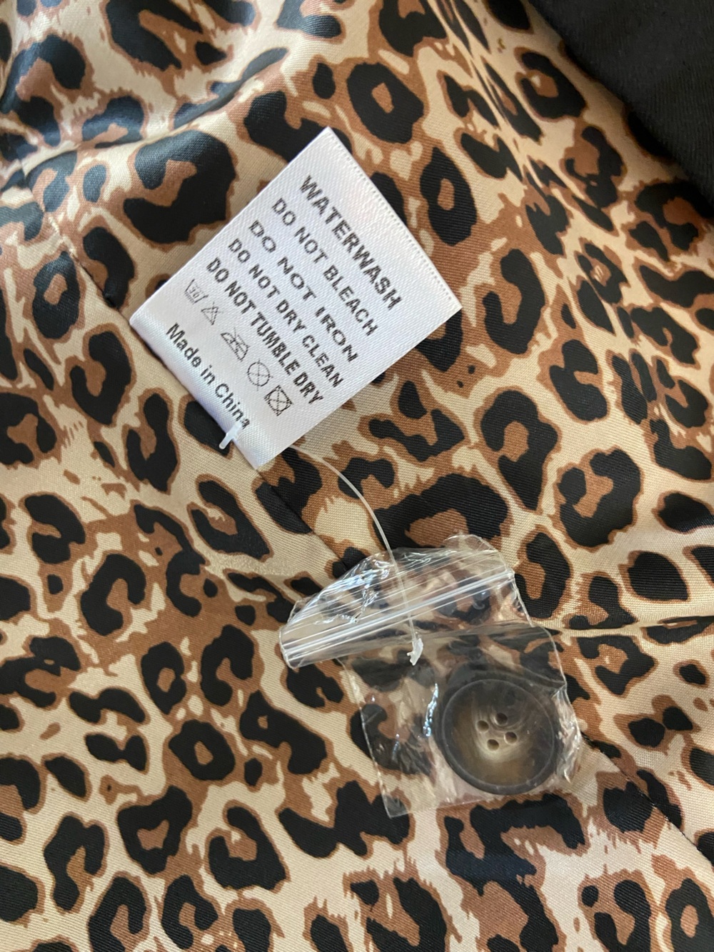 NWOT Black 3XL Single-Button Women's Blazer Jacket Leopard Print Lining - Picture 12 of 13